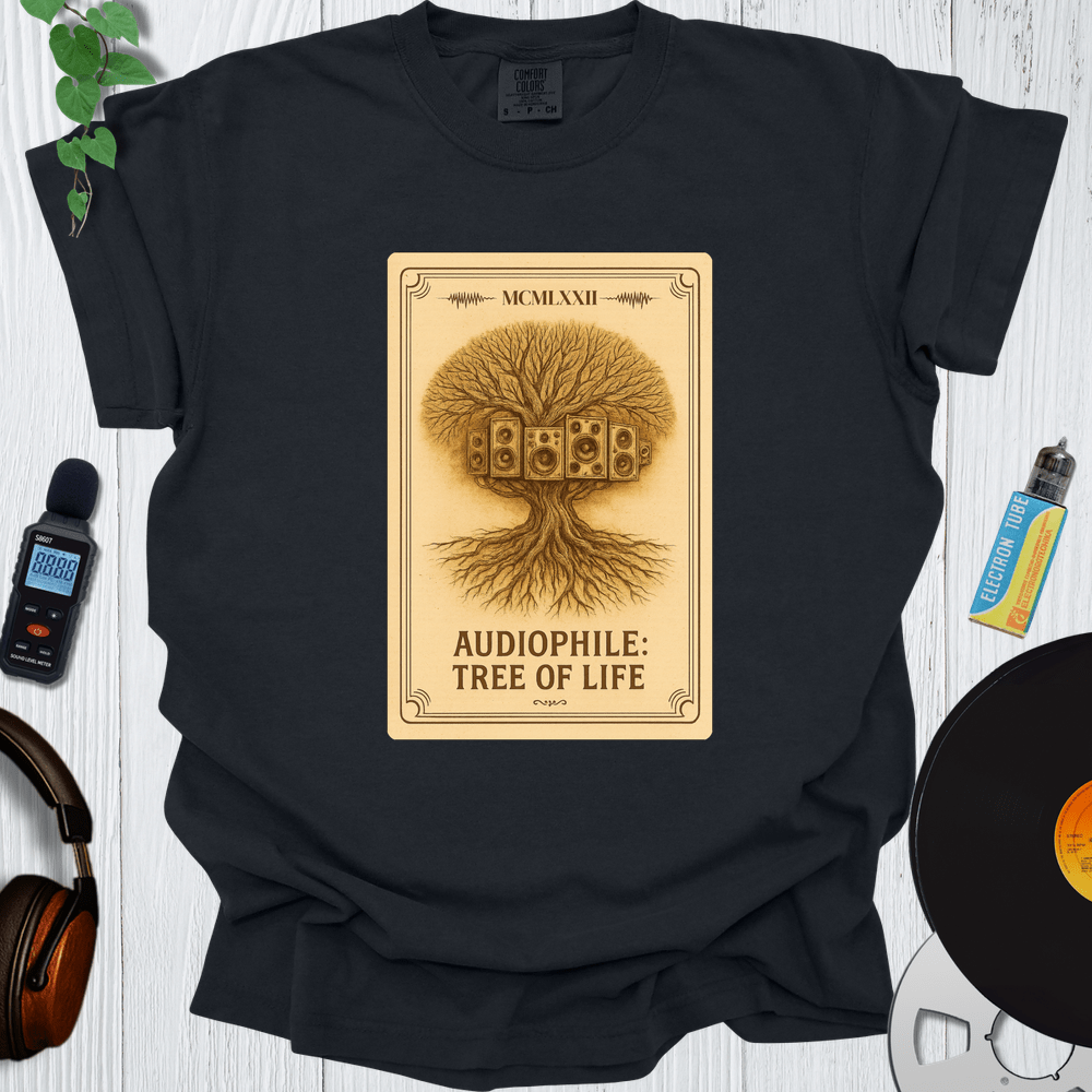 Printify T-Shirt Black / S Audiophile Tree Of Life V2