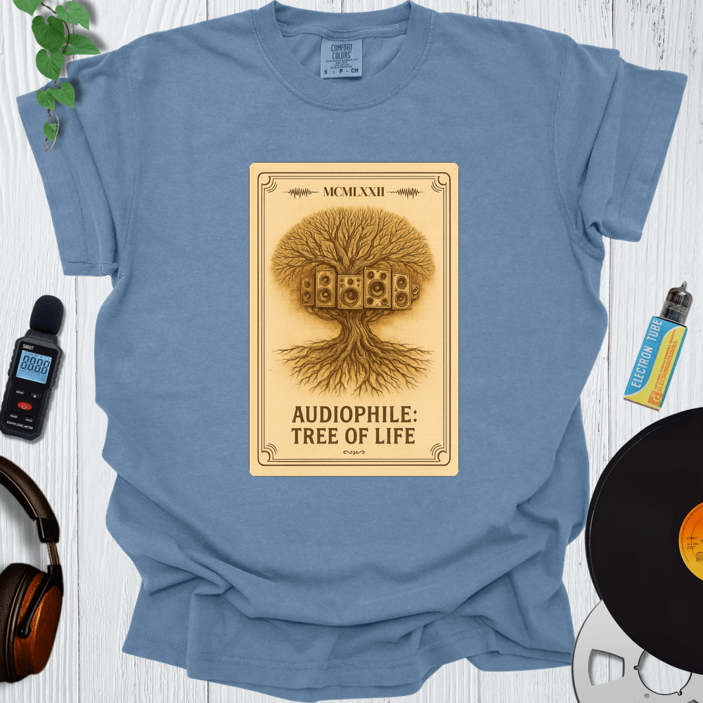 Printify T-Shirt Blue Jean / S Audiophile Tree Of Life V2