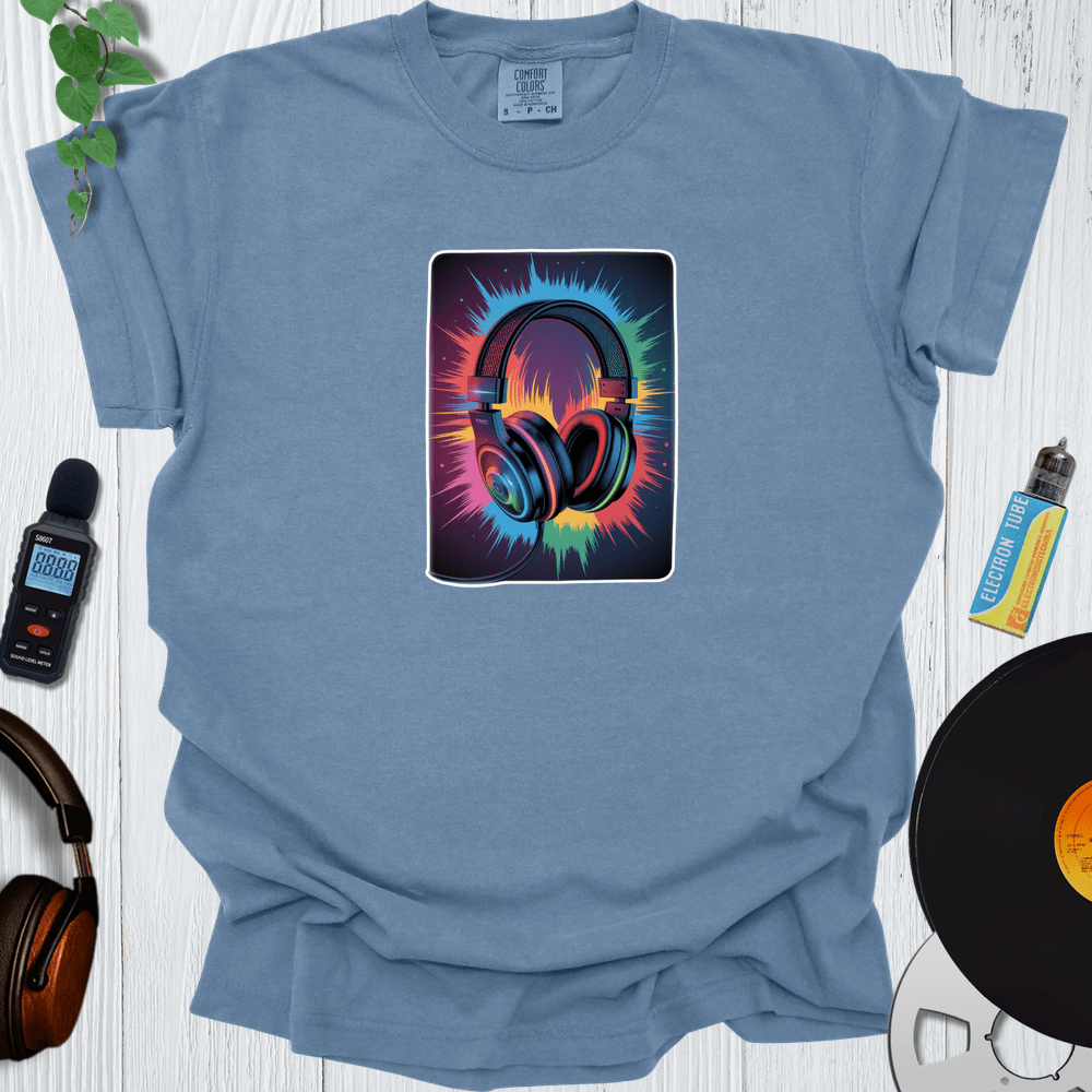 Printify T-Shirt Blue Jean / S Galactic Headphones