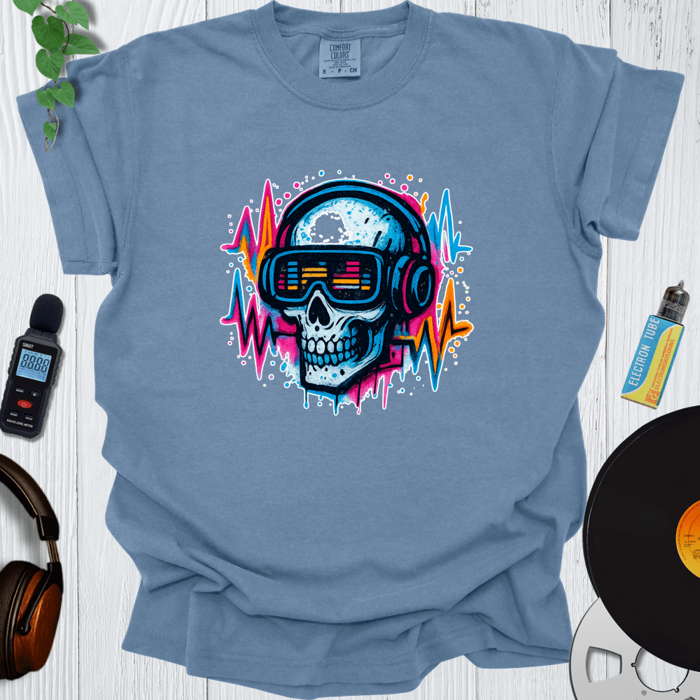 Printify T-Shirt Blue Jean / S Graffiti Skull