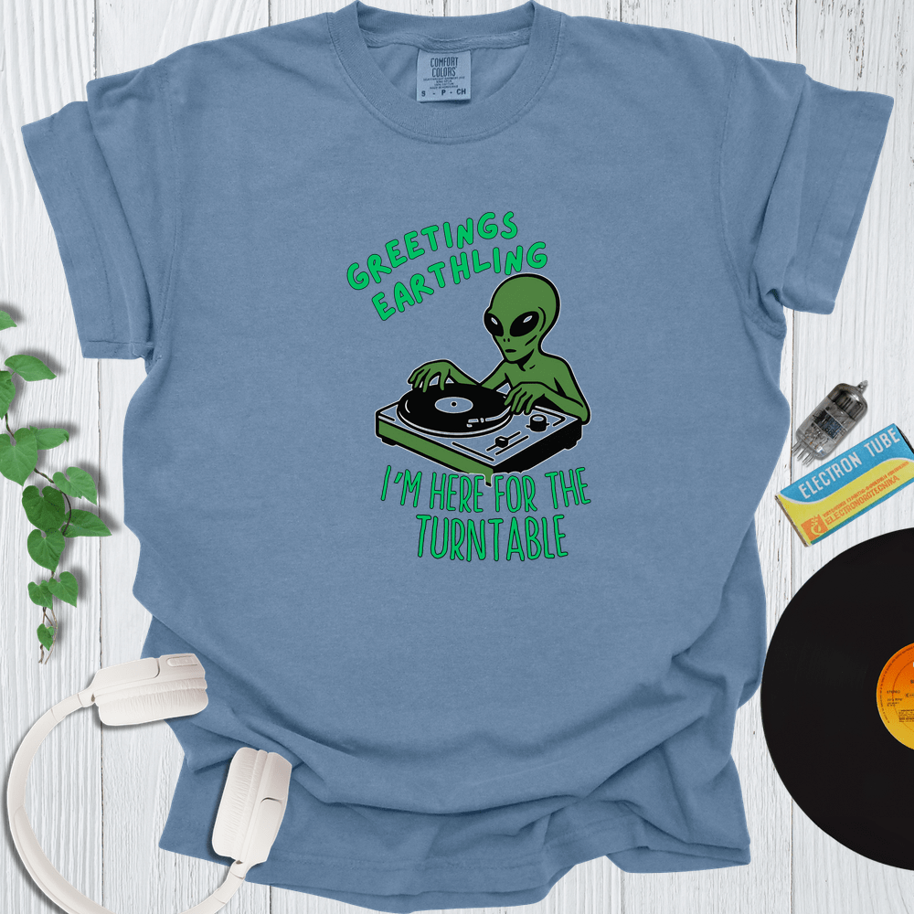 Printify T-Shirt Blue Jean / S Greetings Earthling