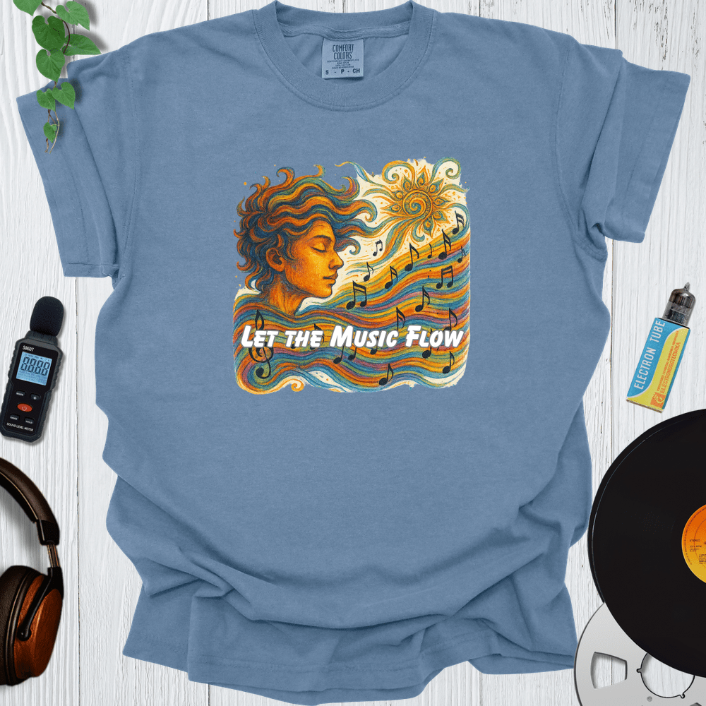 Printify T-Shirt Blue Jean / S Let The Music Flow