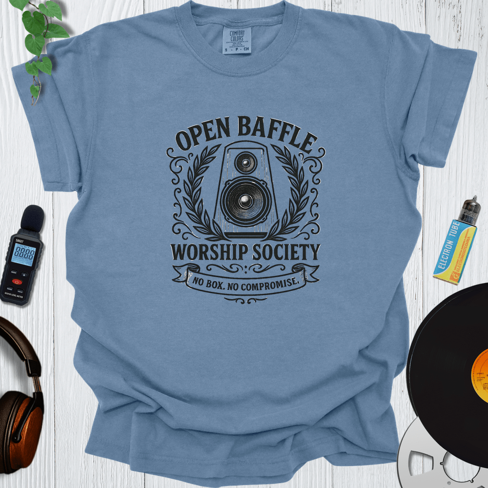 Printify T-Shirt Blue Jean / S Open Baffle Worship Society