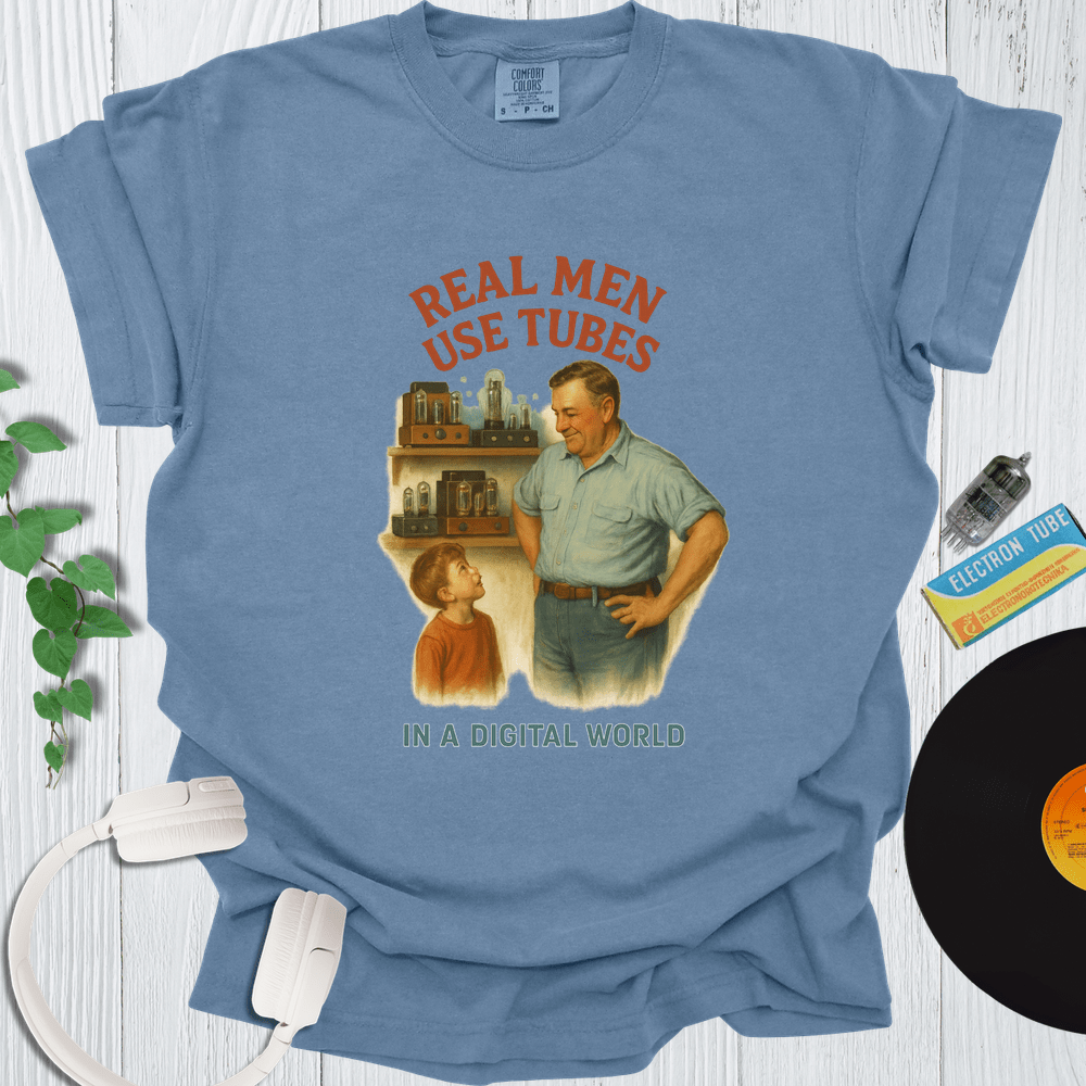 Printify T-Shirt Blue Jean / S Real Men Use Tubes