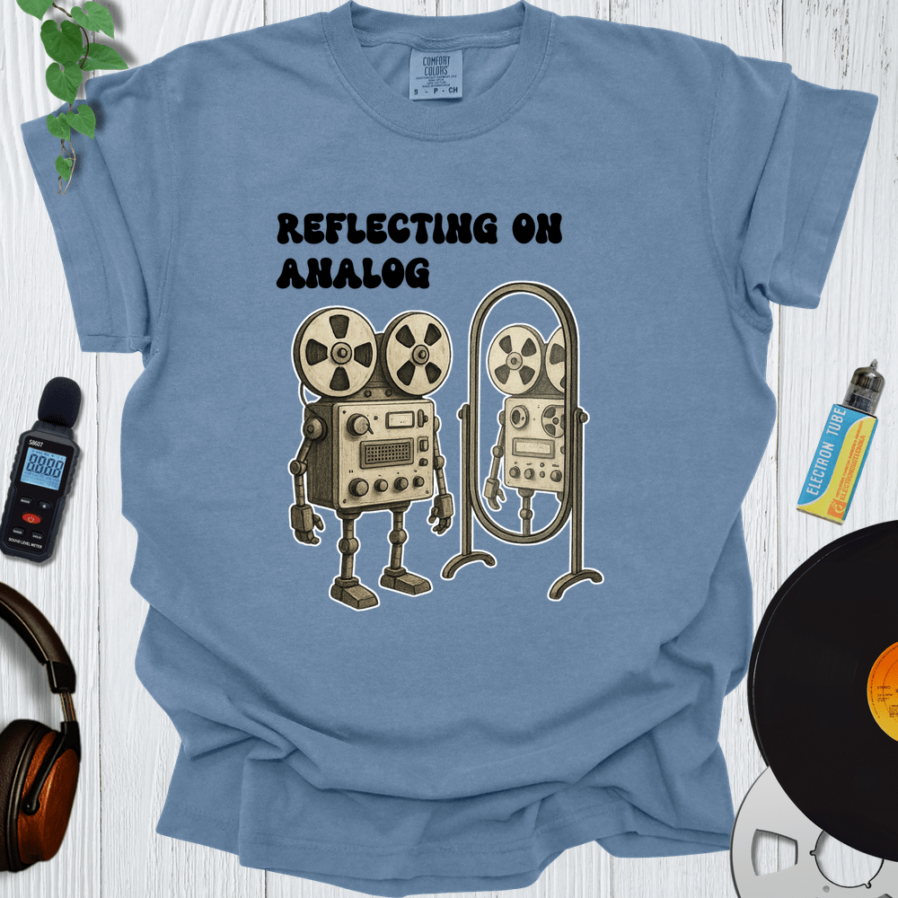 Printify T-Shirt Blue Jean / S Reflecting on Analog