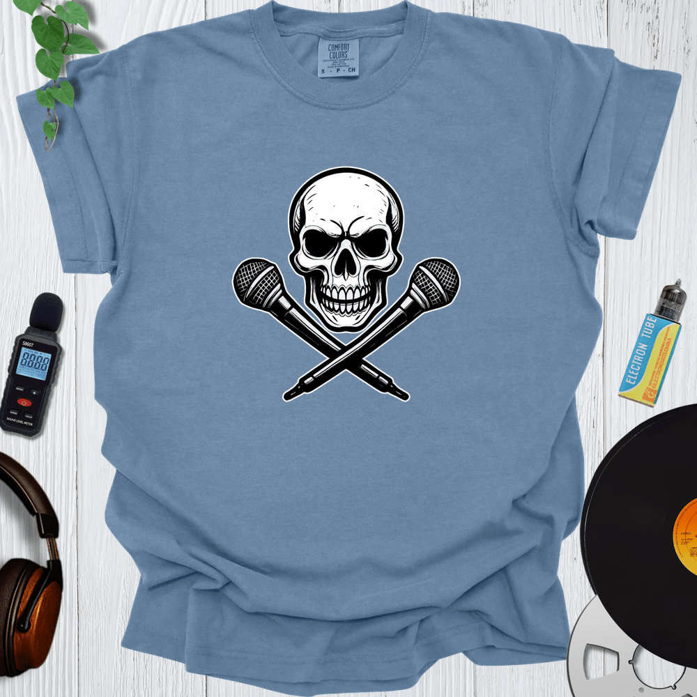 Printify T-Shirt Blue Jean / S Skull And Cross Mics