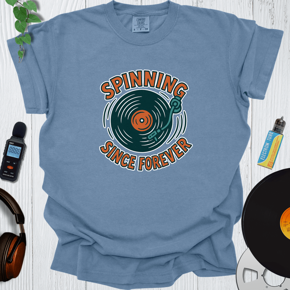 Printify T-Shirt Blue Jean / S Spinning Since Forever