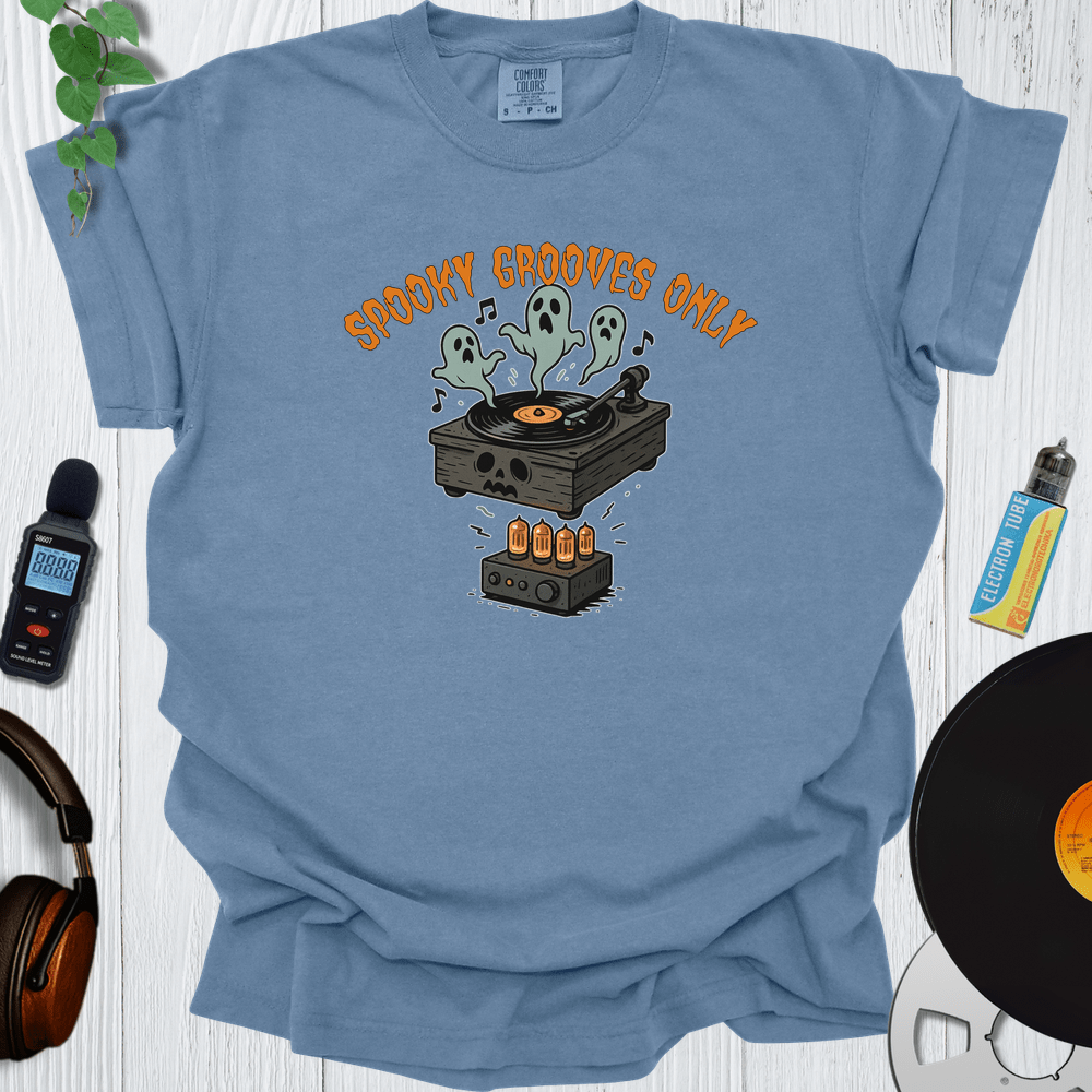 Printify T-Shirt Blue Jean / S Spooky Grooves Only