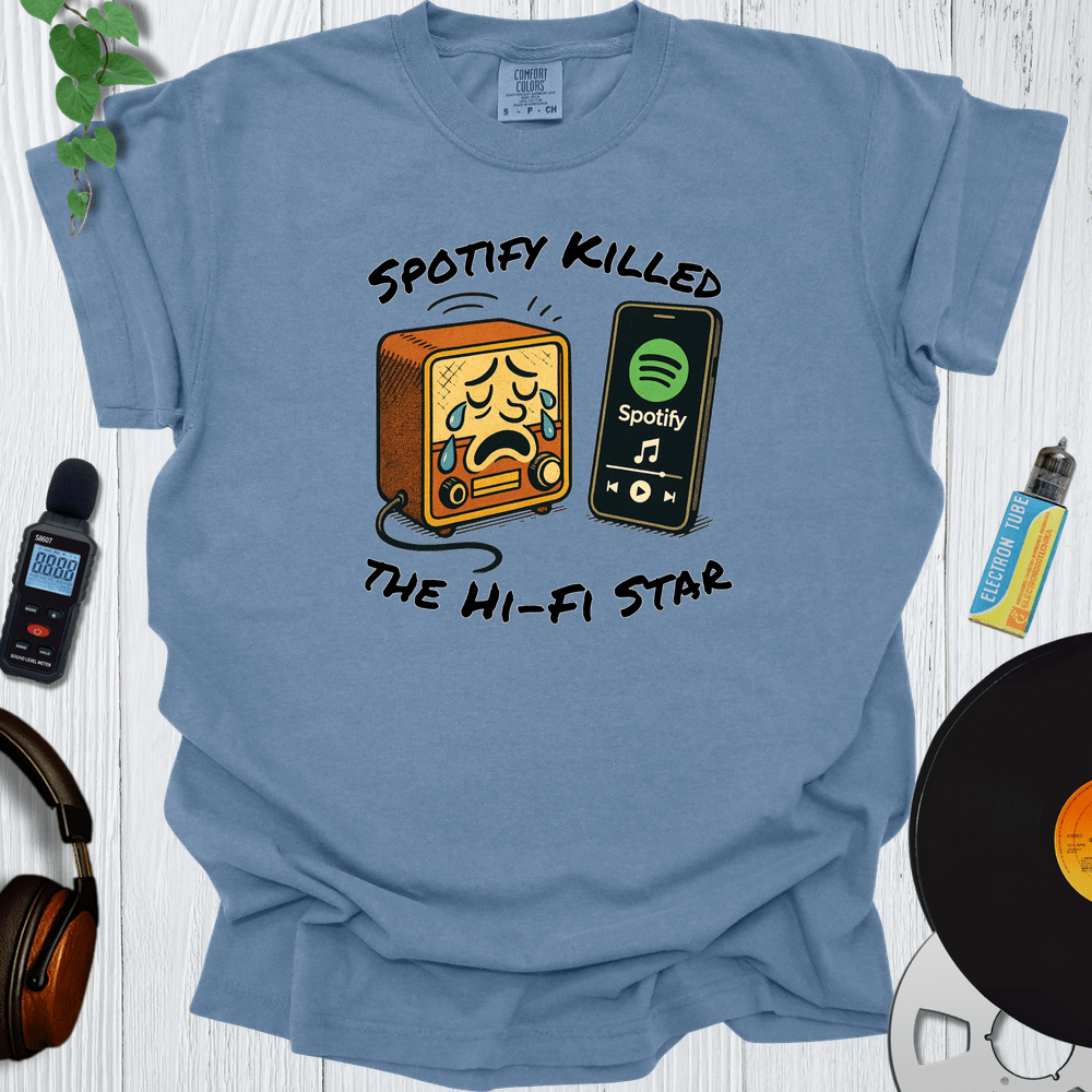 Printify T-Shirt Blue Jean / S Spotify Killed The Hi Fi Star