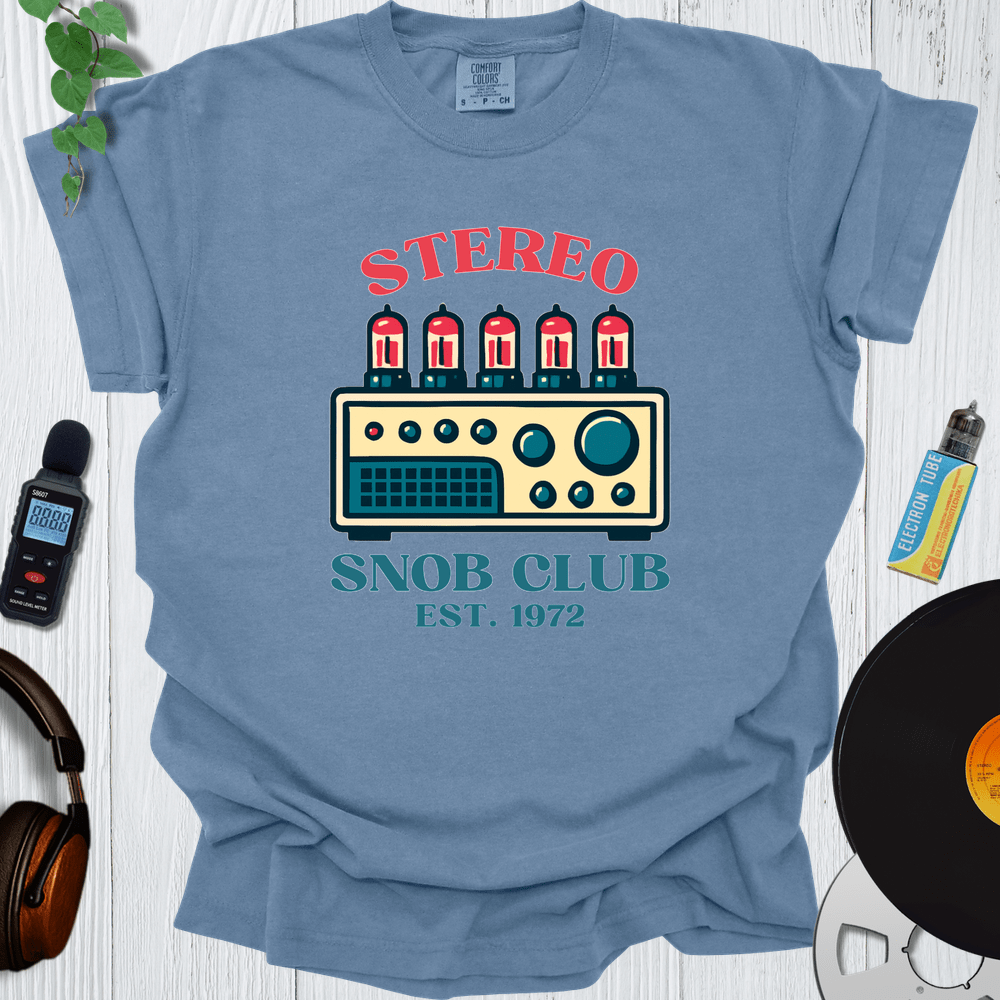 Printify T-Shirt Blue Jean / S Stereo Snob Club V2