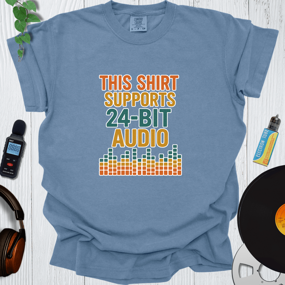 Printify T-Shirt Blue Jean / S This Shirt Supports 24 Bit Audio