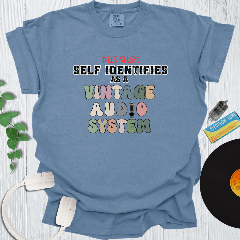 Printify T-Shirt Blue Jean / S Vintage Audio System
