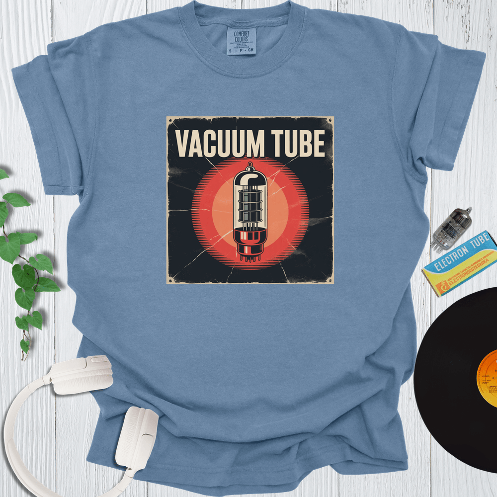 Printify T-Shirt Blue Jean / S Vintage Vacuum Tube Poster