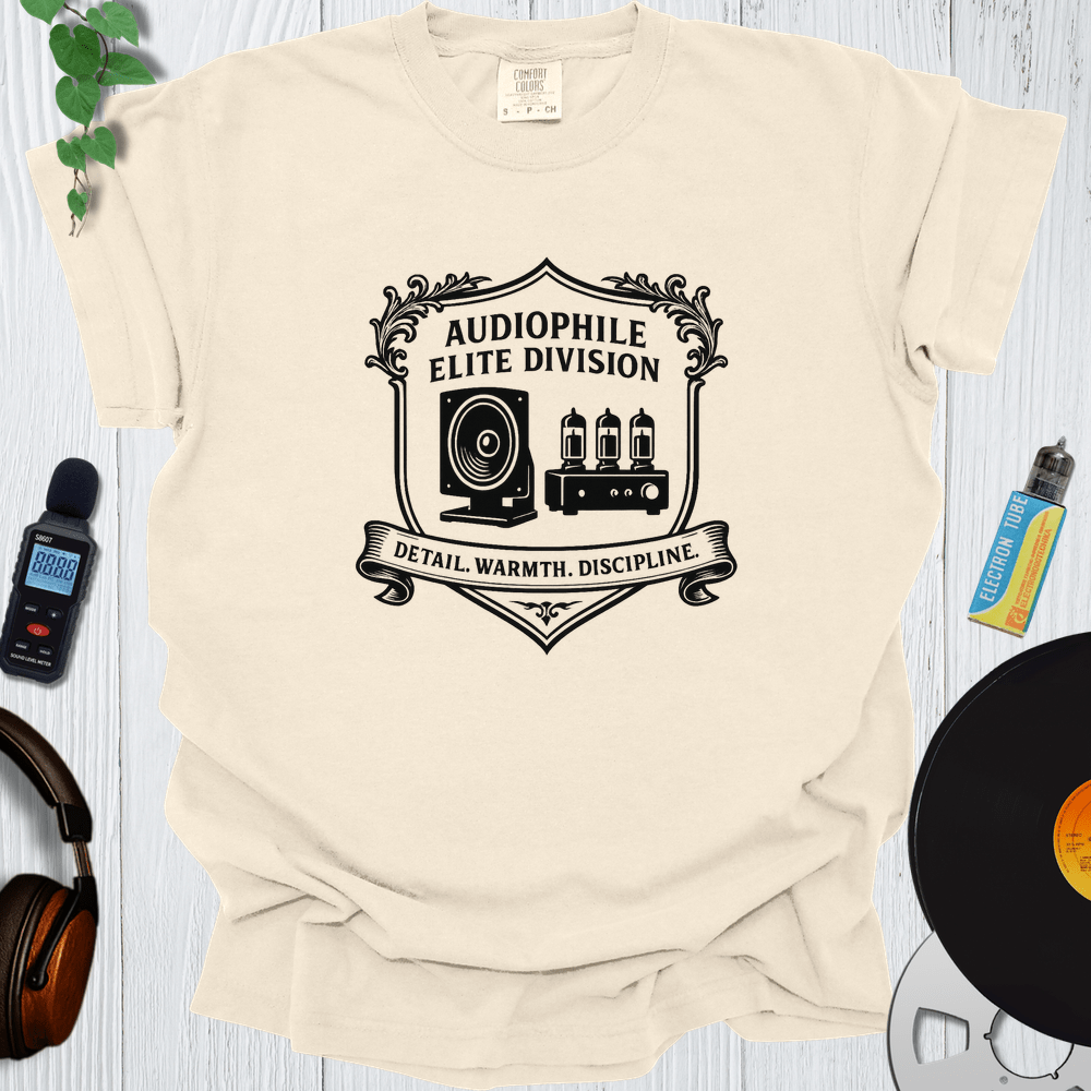 Printify T-Shirt Ivory / S Audiophile Elite Division