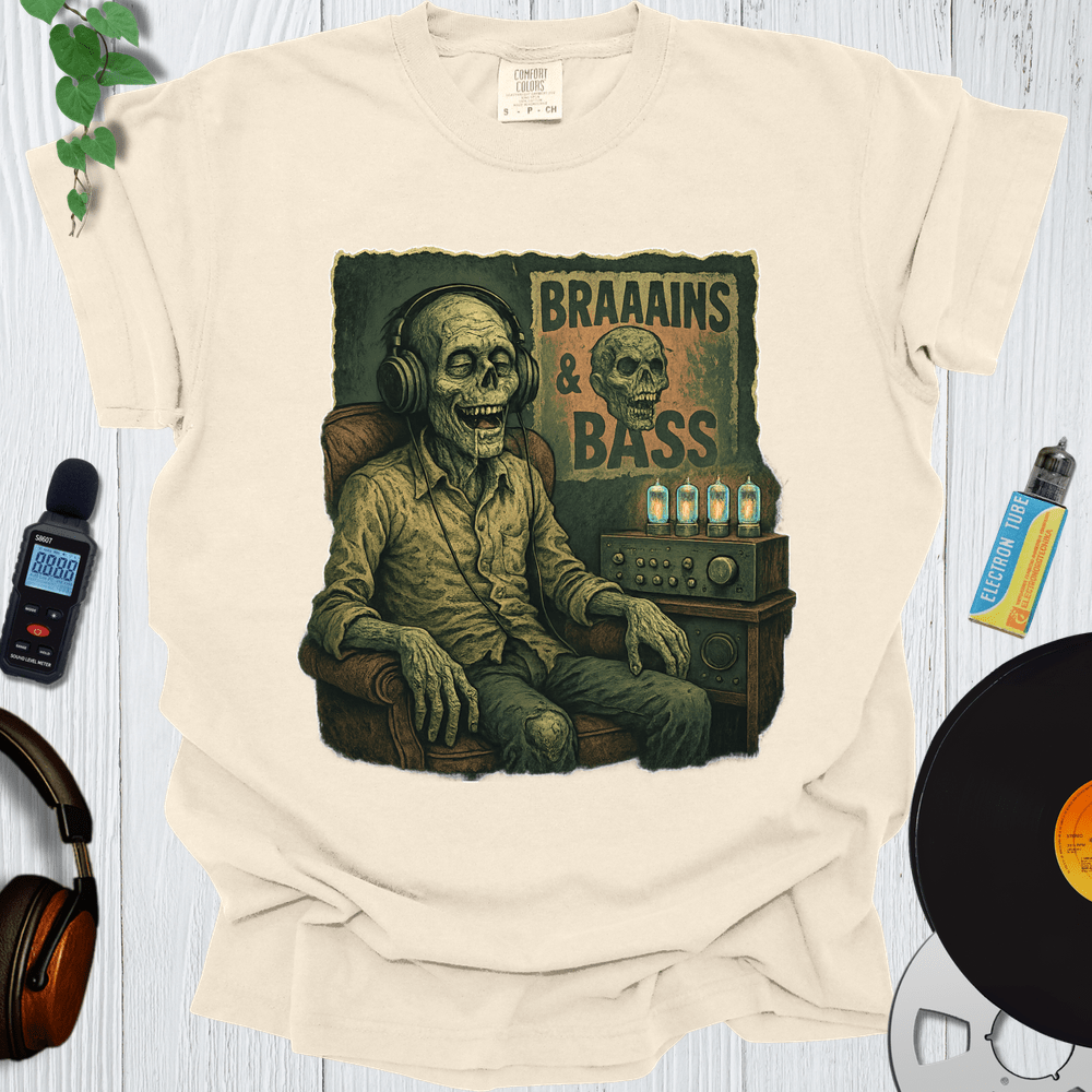 Printify T-Shirt Ivory / S Braaaains & Bass