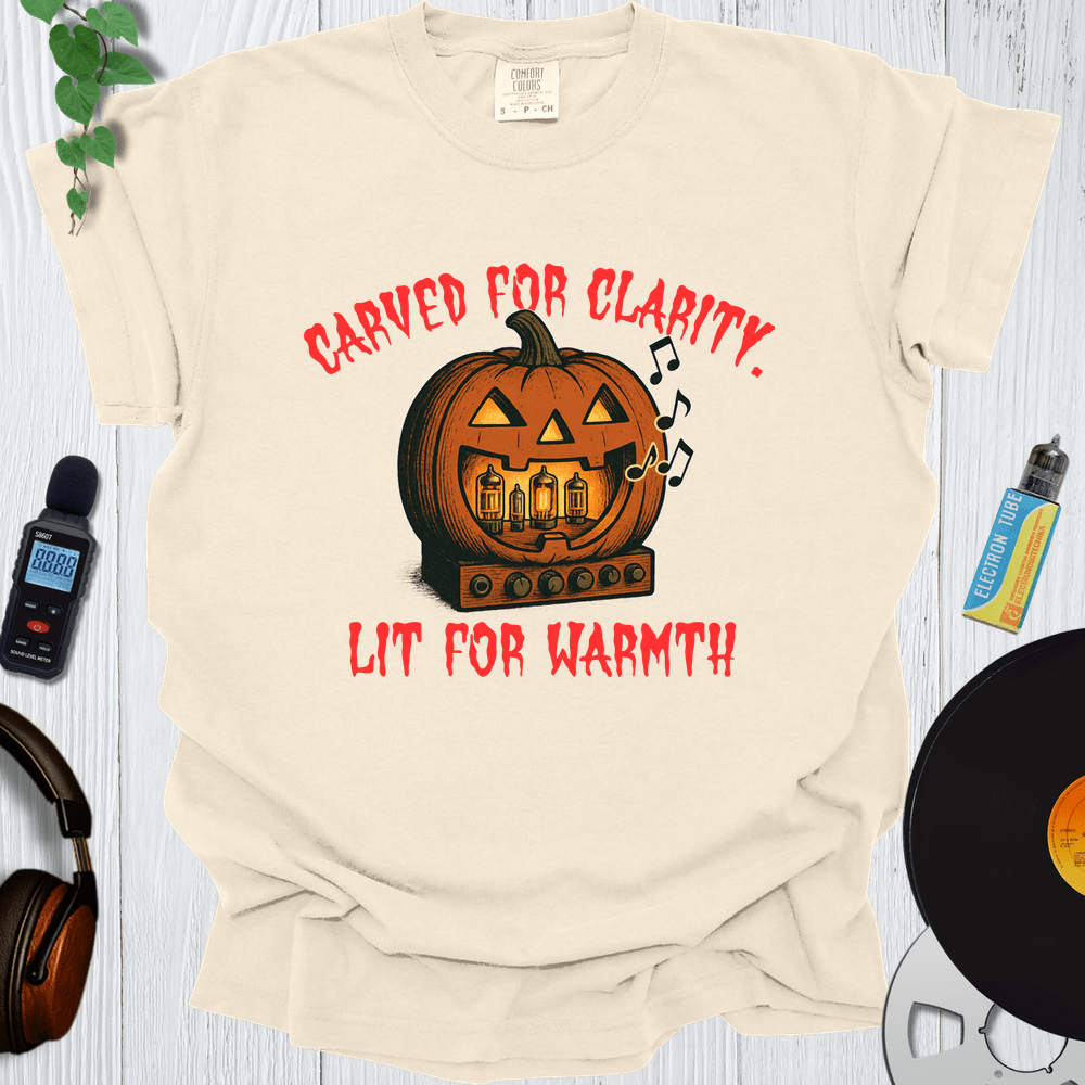 Printify T-Shirt Ivory / S Carved For Clarity Lit for Warmth