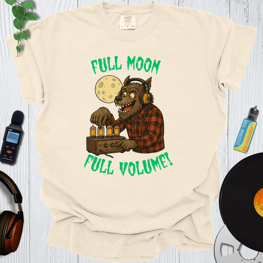 Printify T-Shirt Ivory / S Full Moon Full Volume