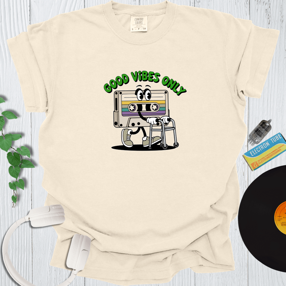 Printify T-Shirt Ivory / S Good Vibes Only Tape