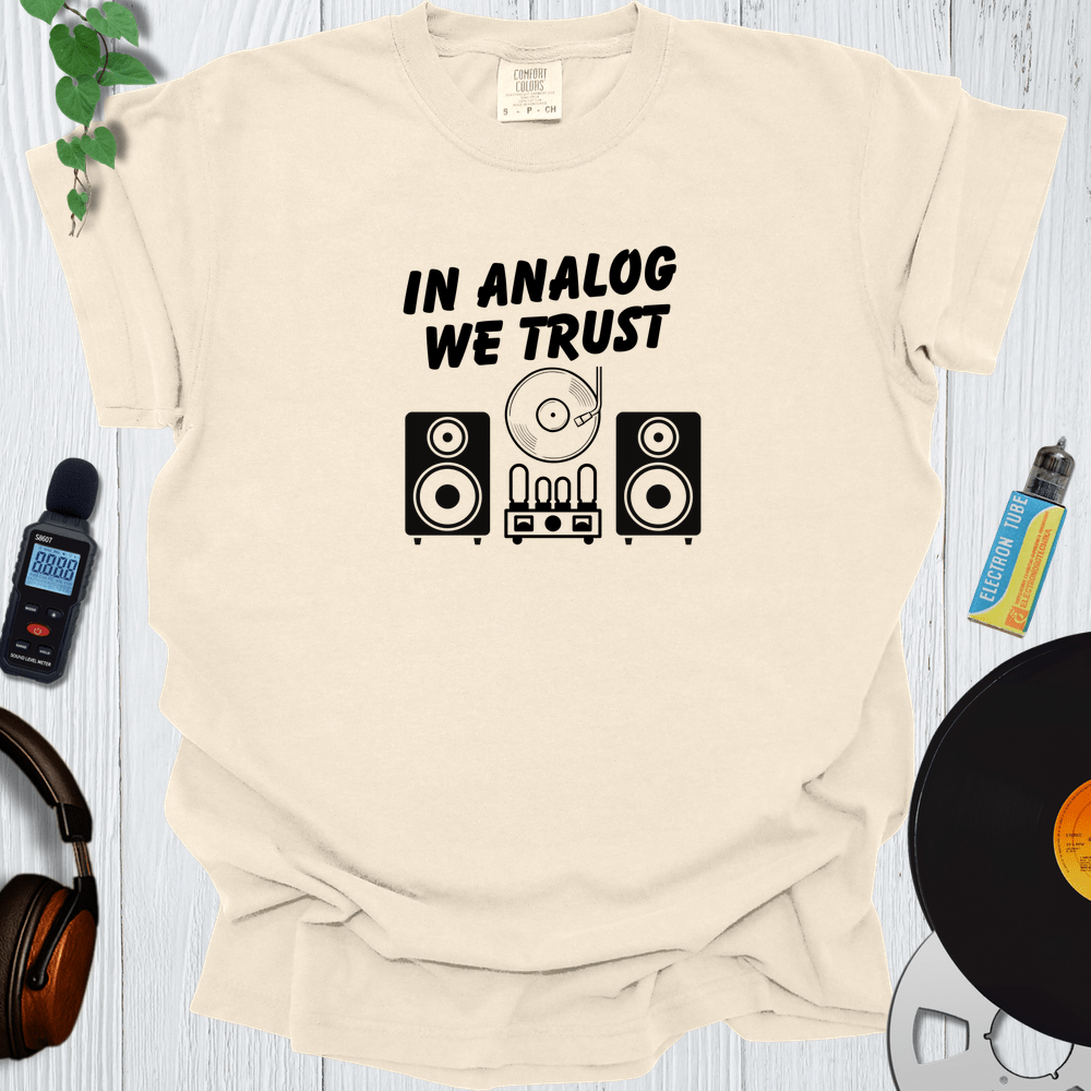 Printify T-Shirt Ivory / S In Analog We Trust