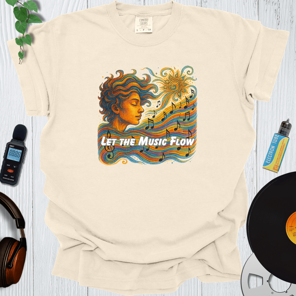 Printify T-Shirt Ivory / S Let The Music Flow