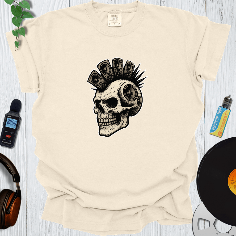 Printify T-Shirt Ivory / S Mohawk Skull
