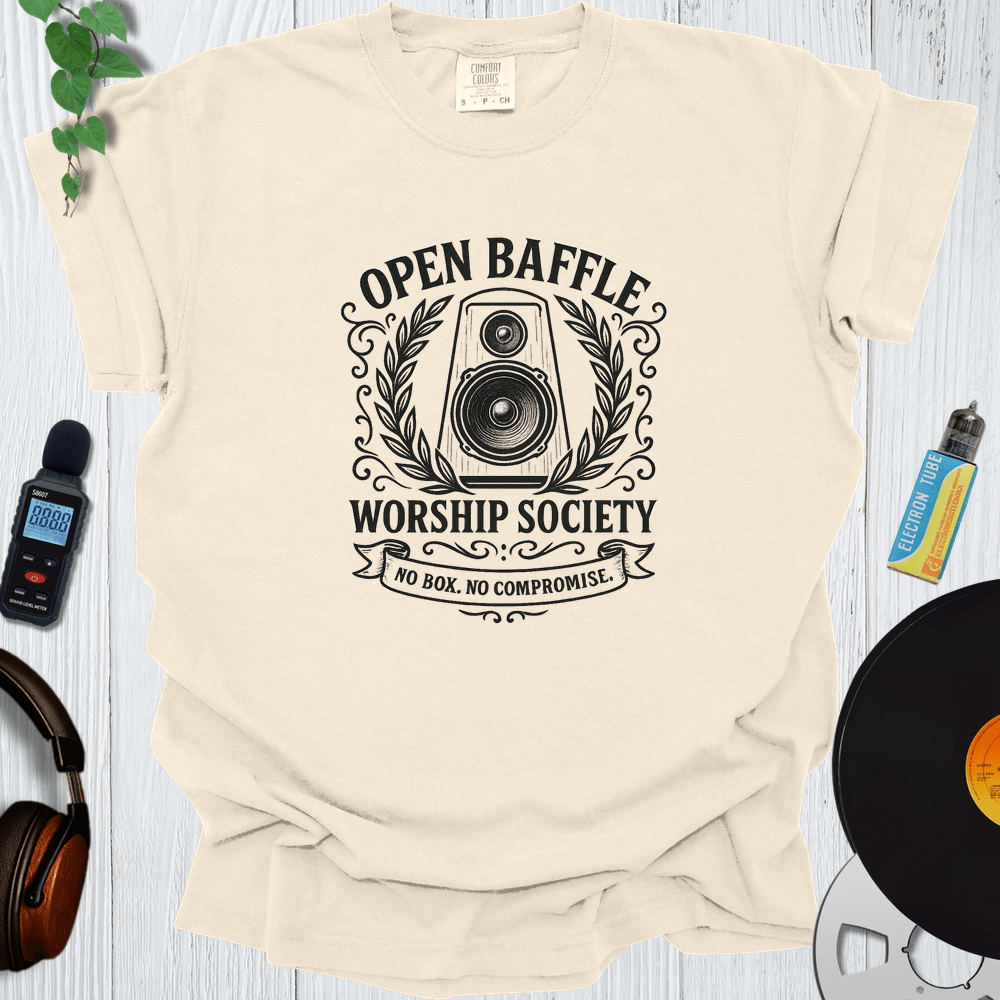 Printify T-Shirt Ivory / S Open Baffle Worship Society