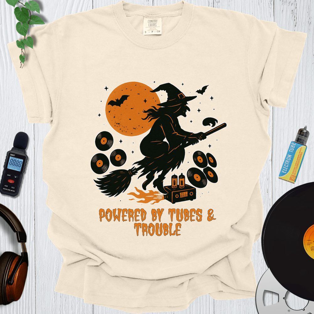 Printify T-Shirt Ivory / S Powered By Tubes and Trouble