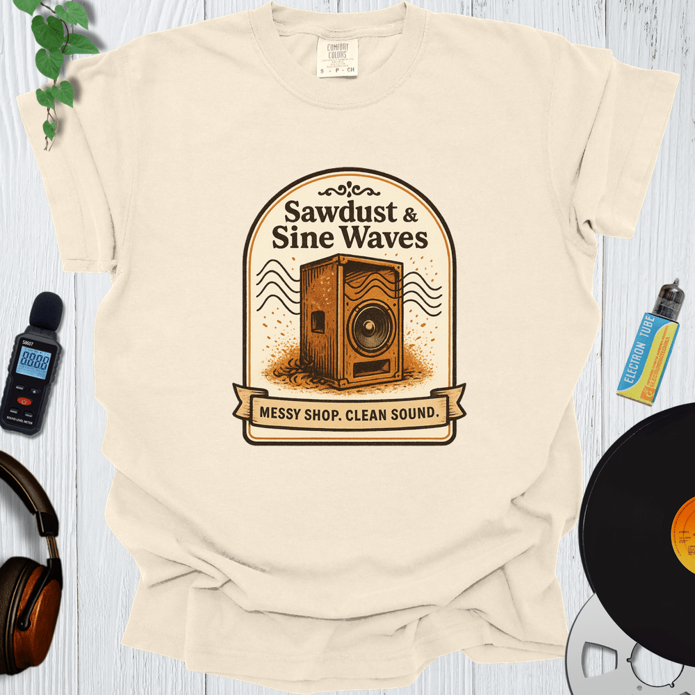 Printify T-Shirt Ivory / S Sawdust and Sine Waves