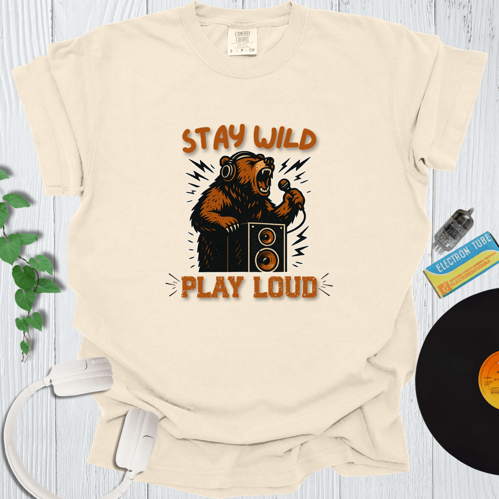 Printify T-Shirt Ivory / S Say Wild Play Loud