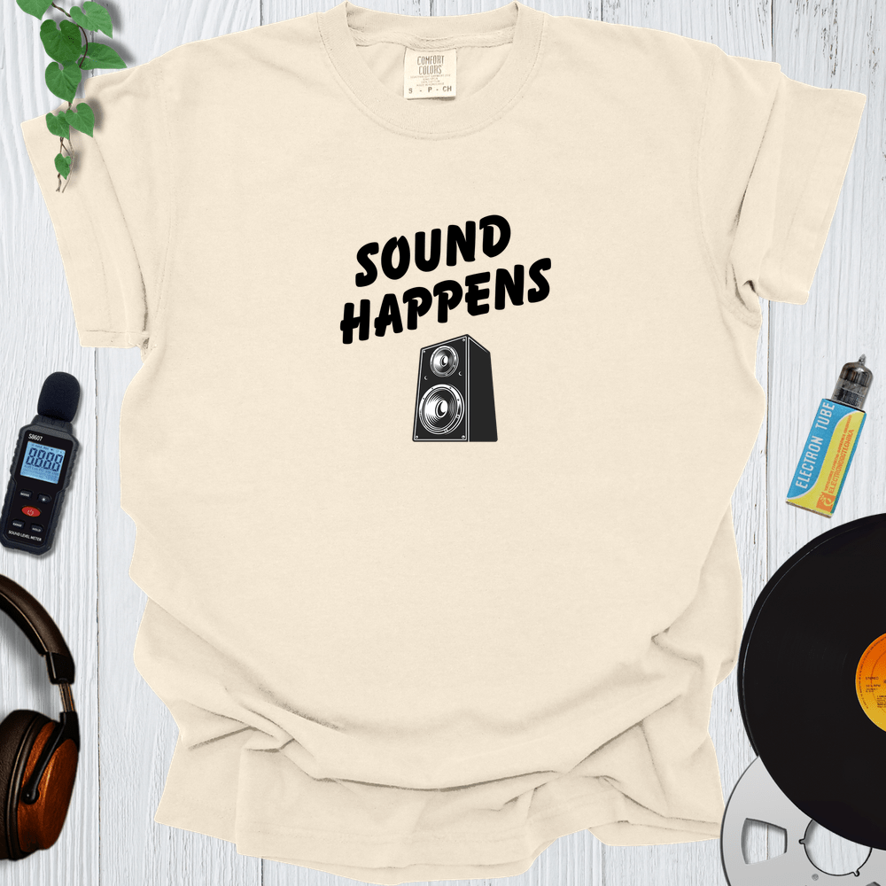 Printify T-Shirt Ivory / S Sound Happens
