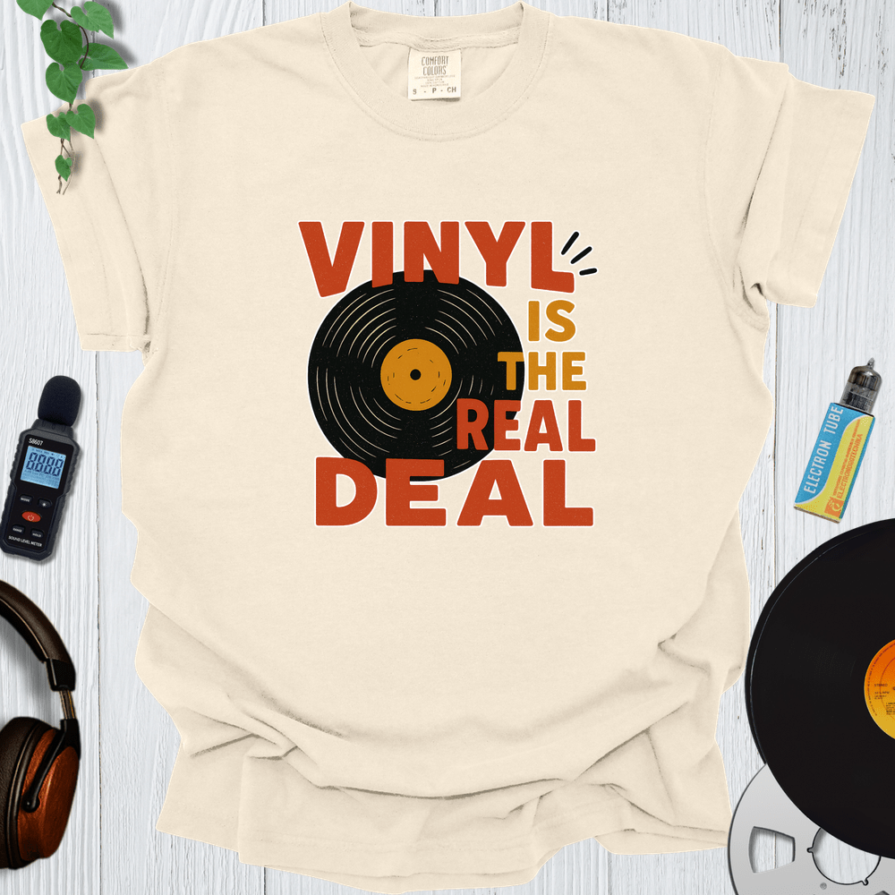 Printify T-Shirt Ivory / S Vinyl Is The Real Deal