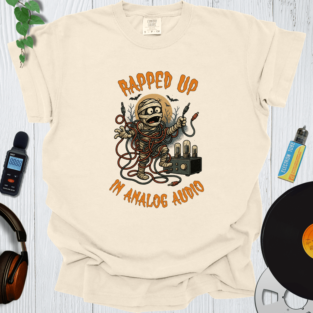 Printify T-Shirt Ivory / S Wrapped Up In Analog Audio