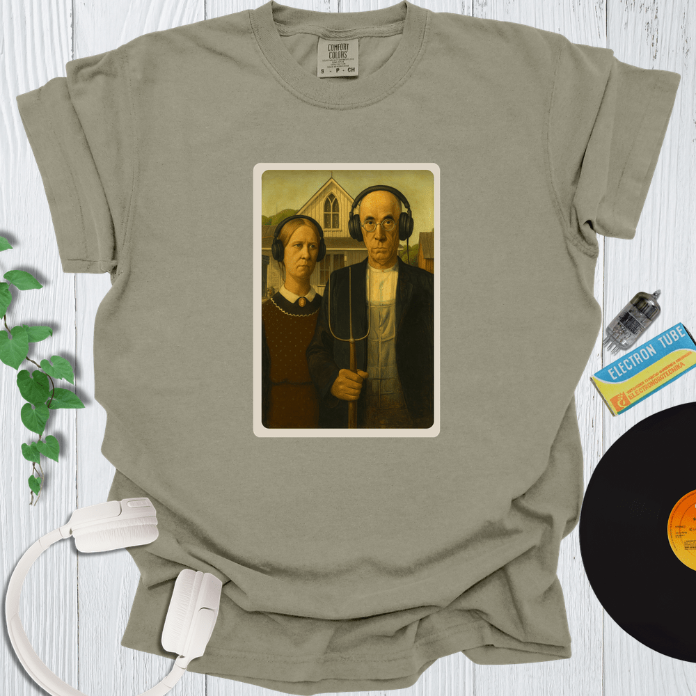 Printify T-Shirt Khaki / S American Gothic