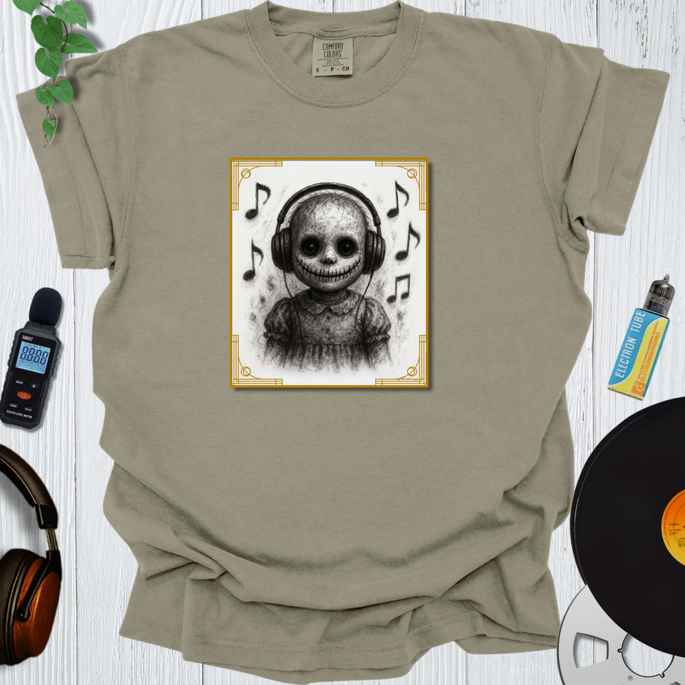 Printify T-Shirt Khaki / S Creepy Doll