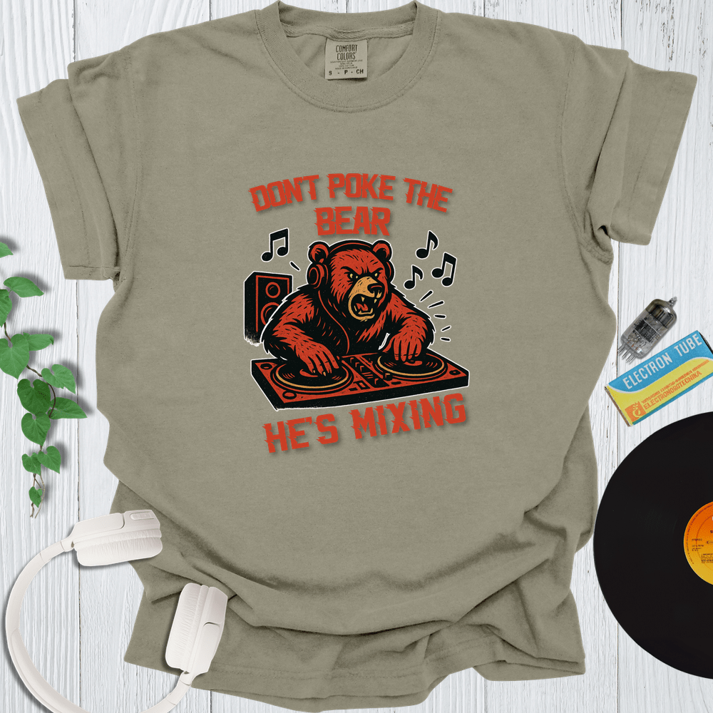 Printify T-Shirt Khaki / S Don't Poke the Bear