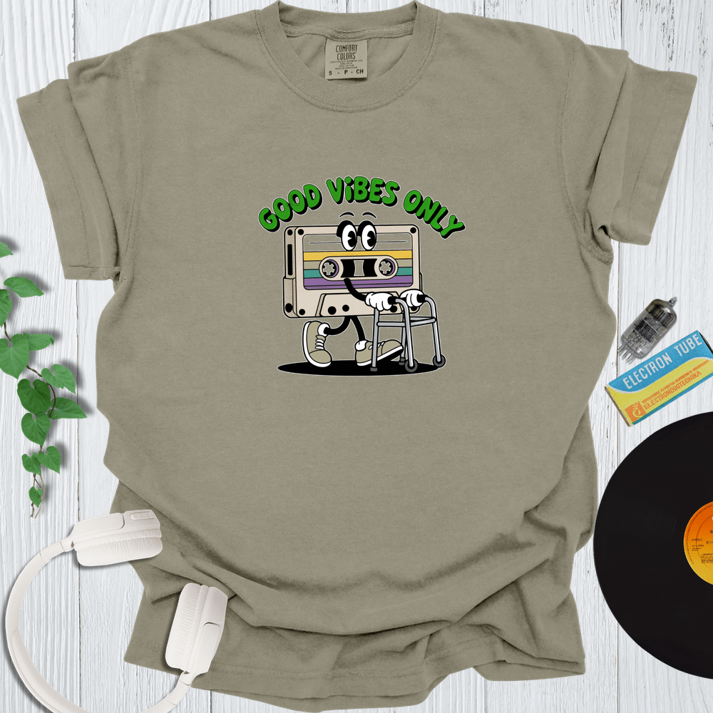 Printify T-Shirt Khaki / S Good Vibes Only Tape