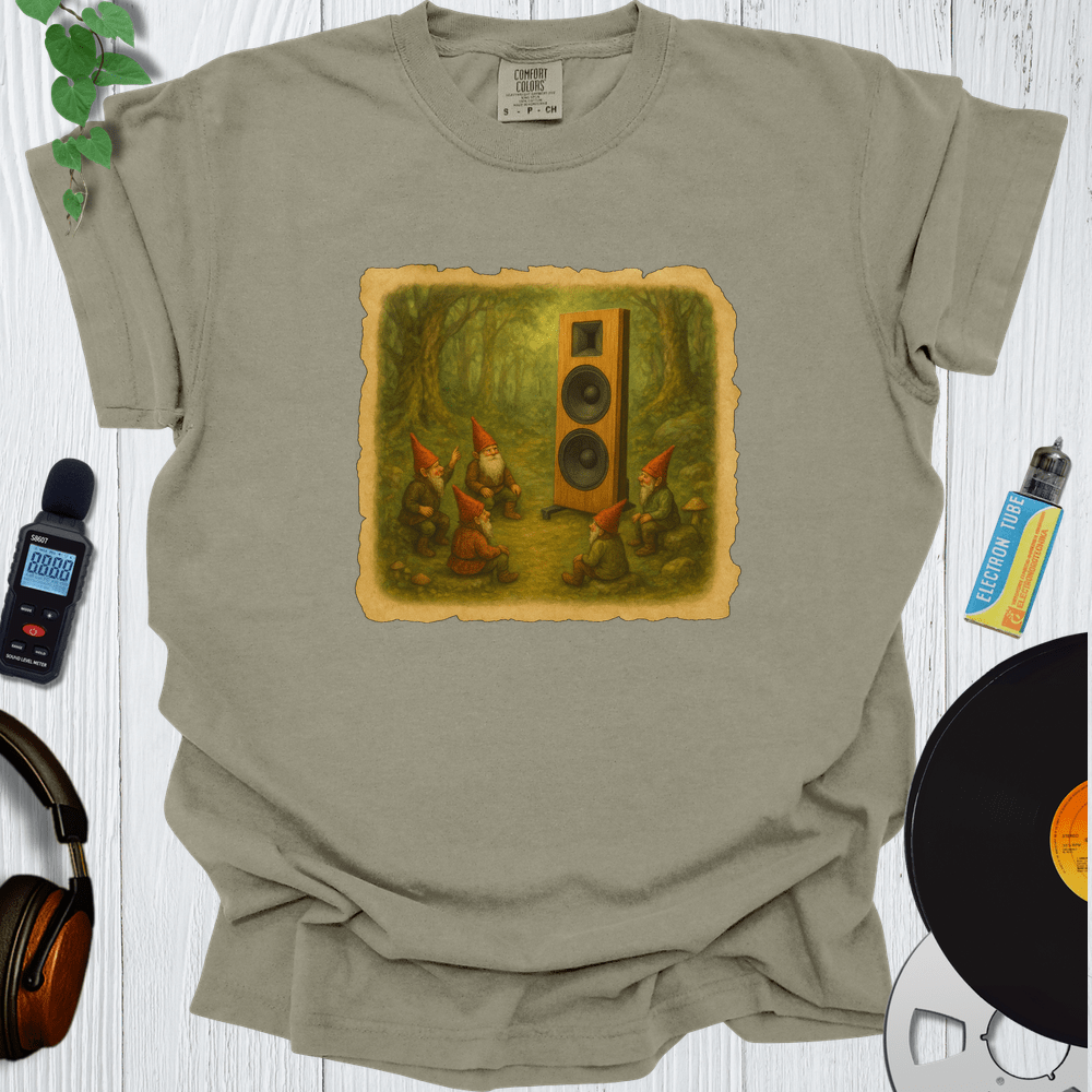 Printify T-Shirt Khaki / S Open Baffle Gnomes