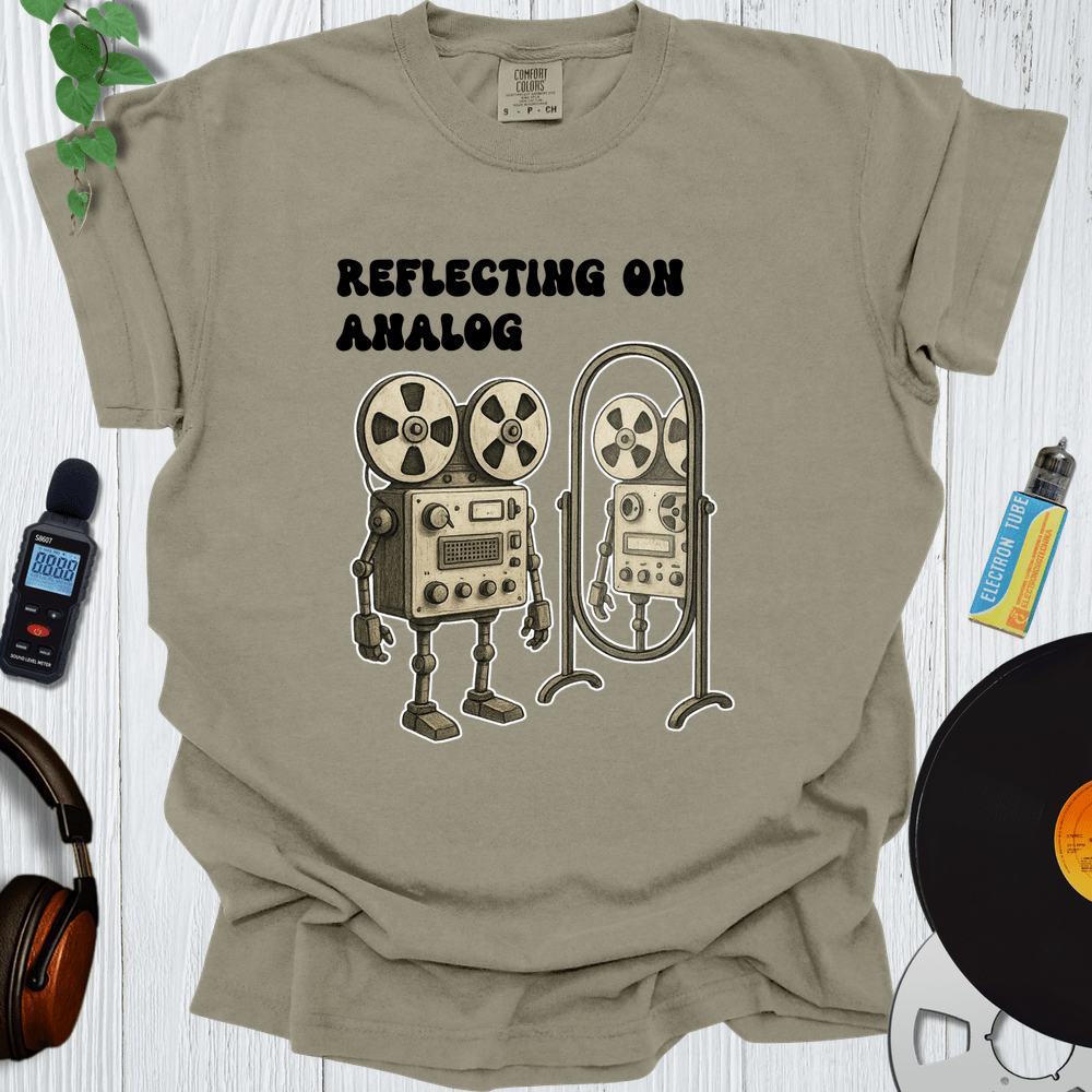 Printify T-Shirt Khaki / S Reflecting on Analog