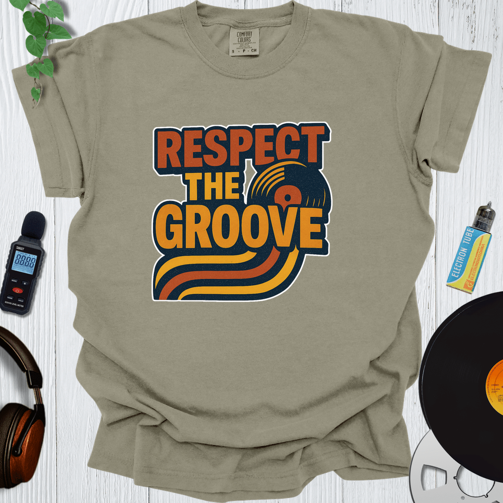 Printify T-Shirt Khaki / S Respect The Groove