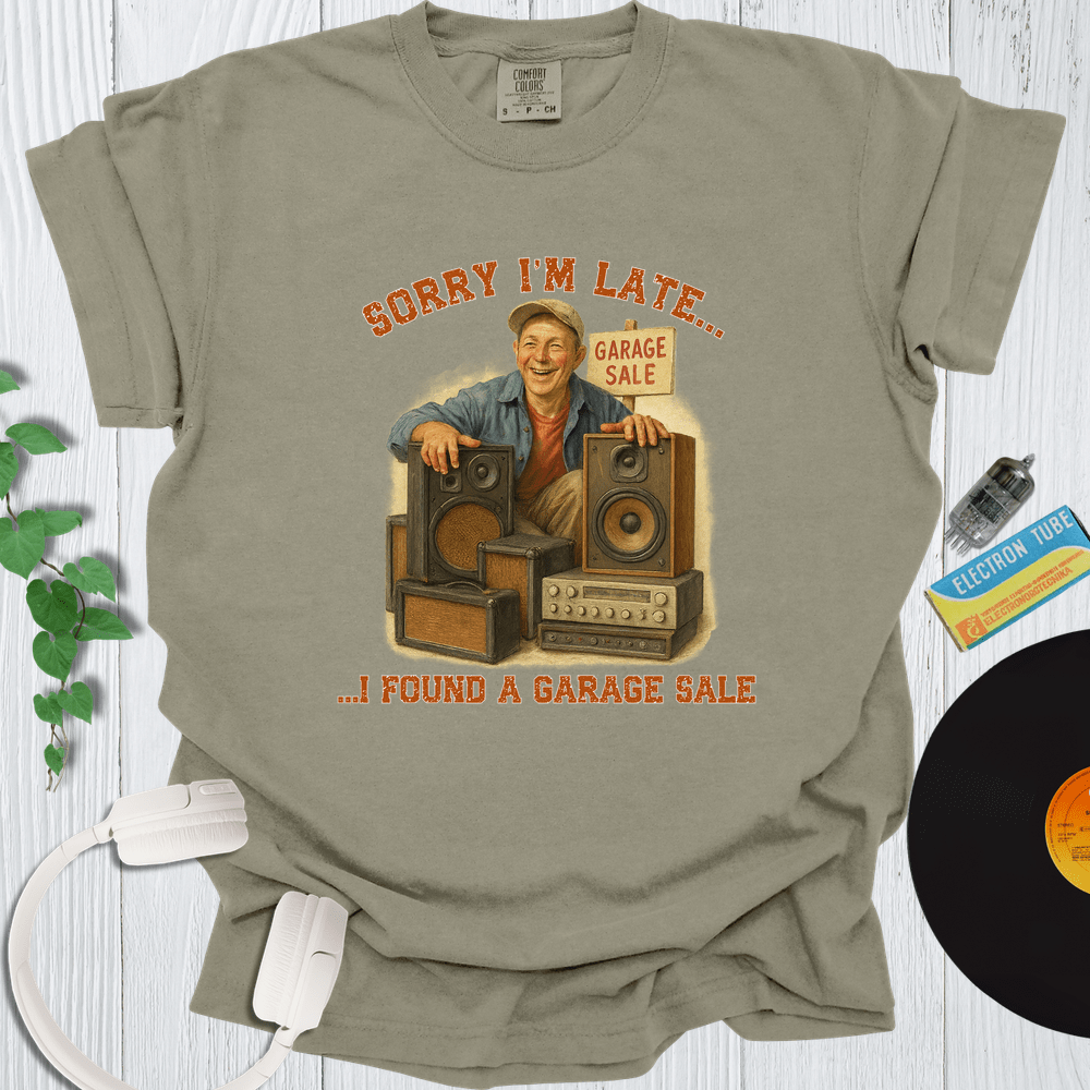Printify T-Shirt Khaki / S Sorry I'm Late