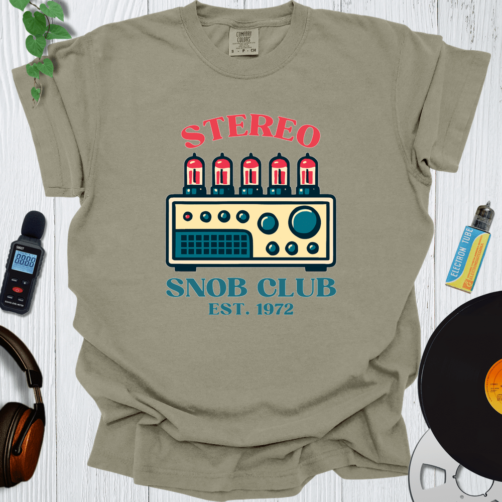 Printify T-Shirt Khaki / S Stereo Snob Club V2