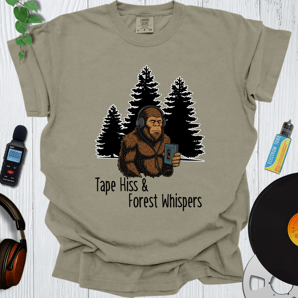 Printify T-Shirt Khaki / S Tape Hiss Forest Whispers