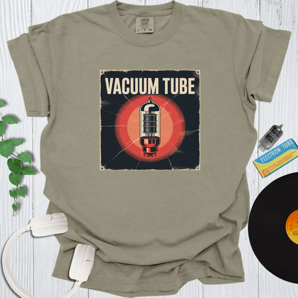 Printify T-Shirt Khaki / S Vintage Vacuum Tube Poster