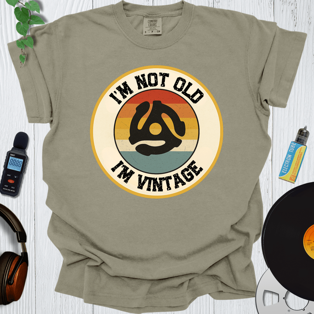 Printify T-Shirt Khaki / S Vintage Vinyl