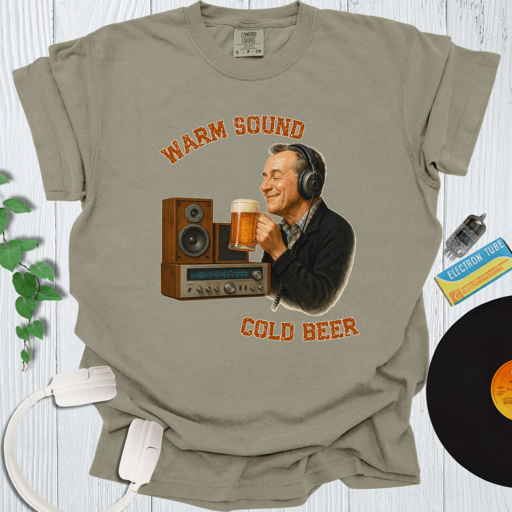 Printify T-Shirt Khaki / S Warm Sound Cold Beer