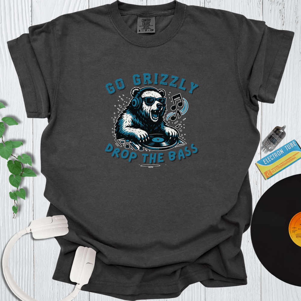 Printify T-Shirt Pepper / S Go Grizzley Drop the Bass