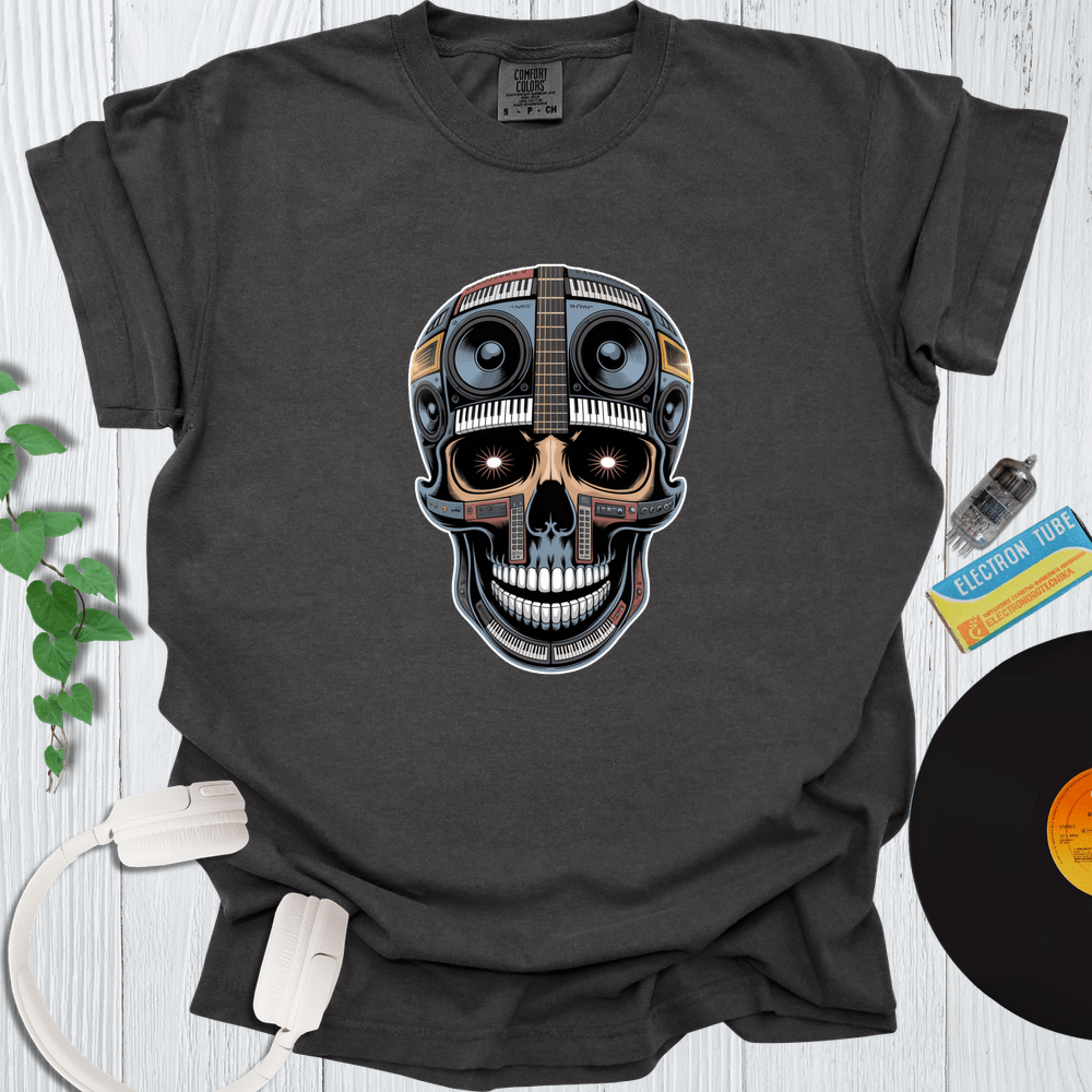 Printify T-Shirt Pepper / S Music Skull