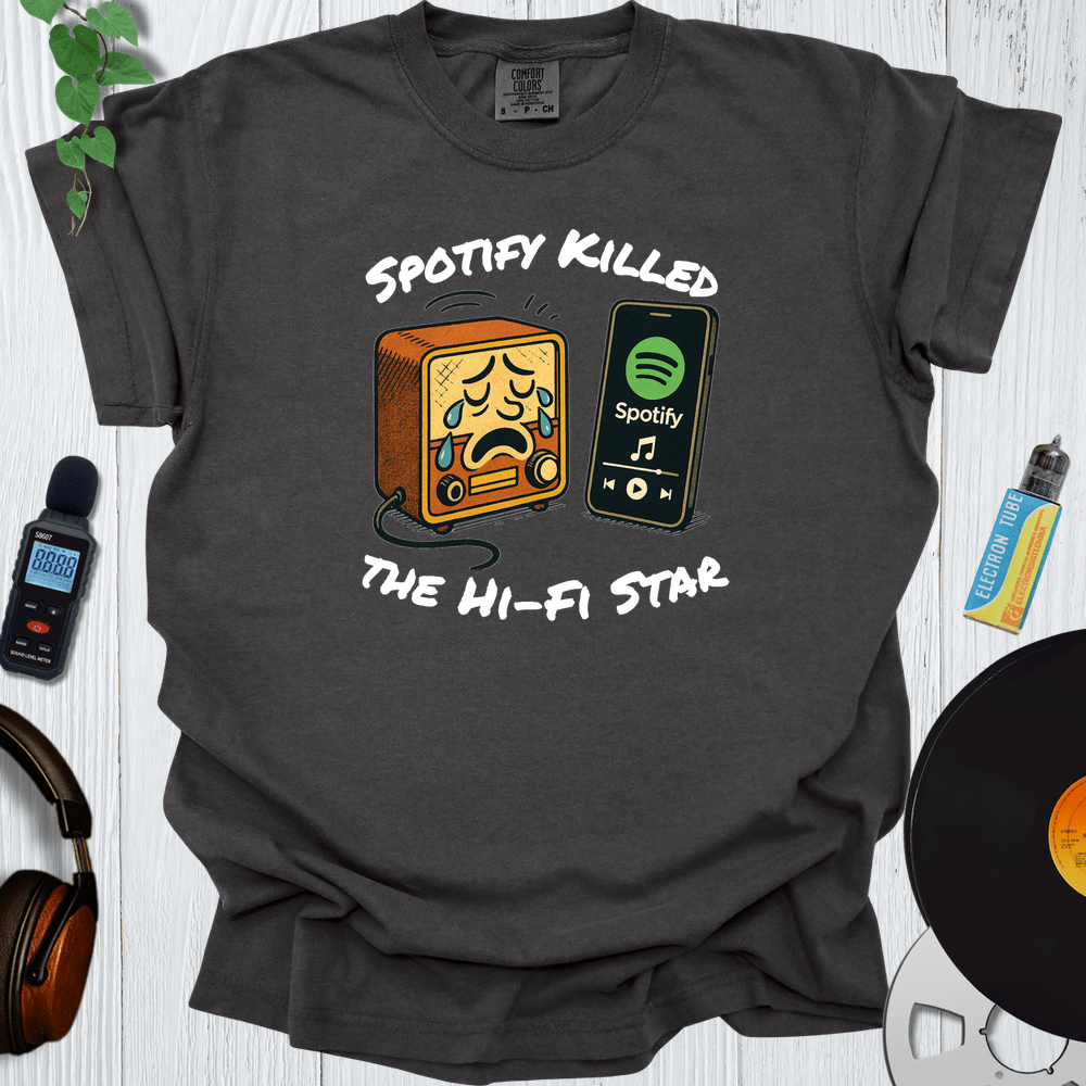 Printify T-Shirt Pepper / S Spotify Killed The Hi Fi Star