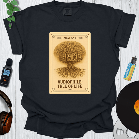Printify T-Shirt Black / S Audiophile Tree Of Life V2