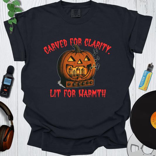 Printify T-Shirt Black / S Carved For Clarity Lit for Warmth